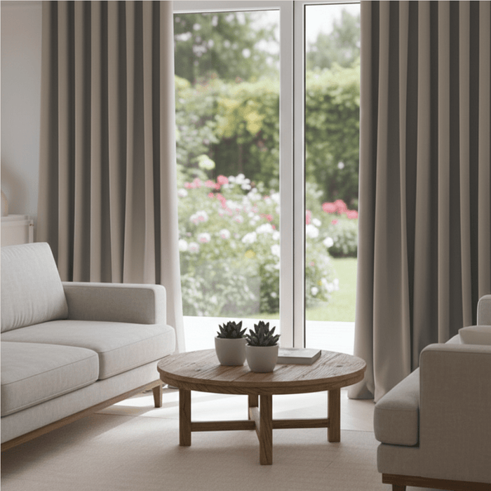 NOVA - Wave mörkläggningsgardin, ljusbeige – wavegardin