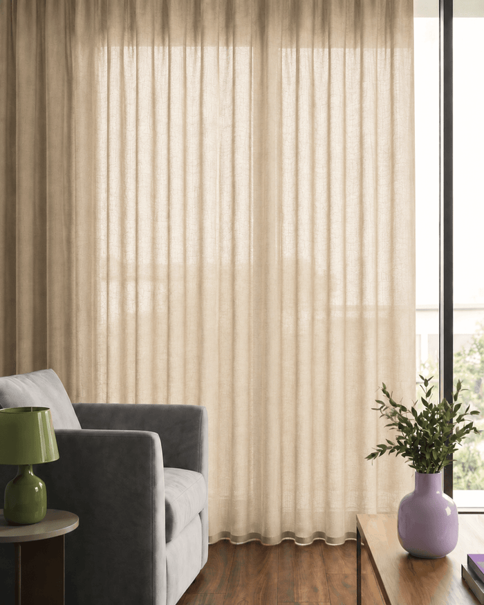 ARUBA – ljusdämpande wavegardin, varm beige – wavegardin