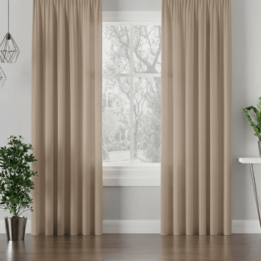 ARUBA – Lysdæmpende wavegardin, mørk beige - EasyGardin