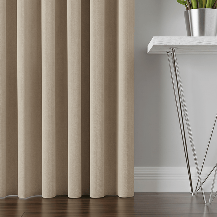 ARUBA – Ljusdämpande wavegardin, Mörk beige – wavegardin