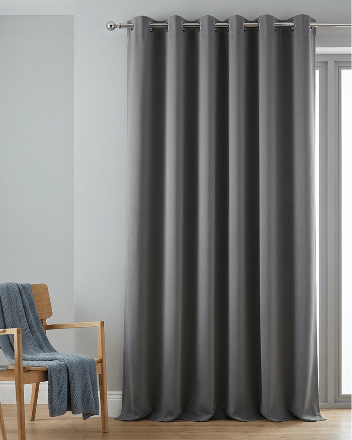 ODELIE – 2-pack mörkläggningsgardiner, grå – mørklægningsgardin